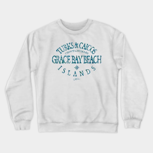 Grace Bay Beach Turks & Caicos Islands Crewneck Sweatshirt by jcombs